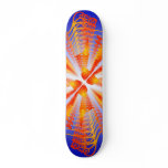 Abstract Orange Design: Vector Drawing: Skateboard