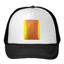 Abstract Orange Tree Trunk Trucker Hats