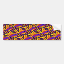 Abstract Organised colour confusion Bumper Stickers