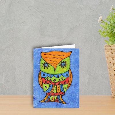 Abstract Owl Notecard by artbymar
