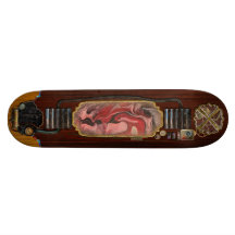 Abstract - Paint - Raspberry Nebula Skate Deck