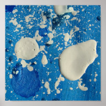 Abstract Paint Splatter Painting Square Crop Posters