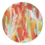 Abstract Painting 64 Sun Shower Round Stickers