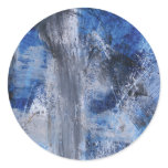 Abstract Painting 7 Winter Scene Round Stickers