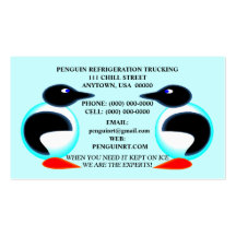 ABSTRACT PAIR OF PENGUINS "COOL" BUSINESS CARDS!