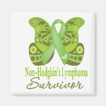 Abstract Paisley Butterfly - Non-Hodgkins Lymphoma Magnets