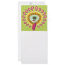 abstract paisley peacock on green custom rack card