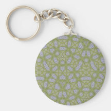 Abstract Pattern Yellow Key Chain