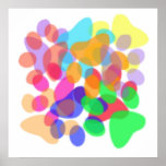 Abstract Paw Prints Print