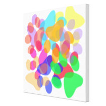 Abstract Paw Prints Wrapped Canvas Canvas Print