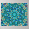 Abstract Peacock Feathers posters