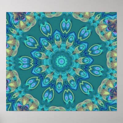Abstract Peacock Feathers Poster by naturetees