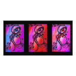 Abstract photocard- Three dancers