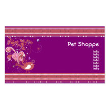 Abstract Pink and Purple Bird Business Cards