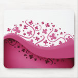 Abstract Pink Butterflies Mouse Pad