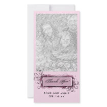 Abstract Pink Floral Thank You