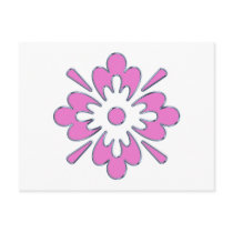 Abstract Pink Flower Post Cards