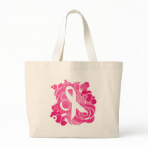 Abstract Pink Ribbon Products Canvas Bag