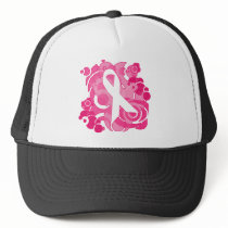 Abstract Pink Ribbon Products Trucker Hats