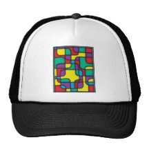 Abstract "Plates" Mesh Hat