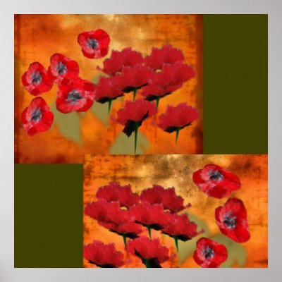 Abstract Poppies by artbyallyson