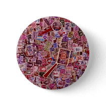 Abstract Postage stamps and magnifiers Pins