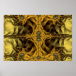 Abstract Poster Old Gold