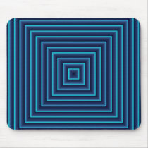 Abstract Psychedelic Blue Squares