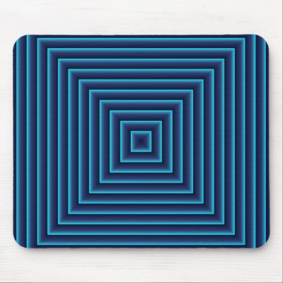 Abstract Psychedelic Blue Squares by AGG_DESIGNS