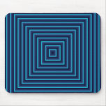 Abstract Psychedelic Blue Squares mousepads