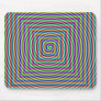 Abstract Psychedelic Swirl Squares Mousepads