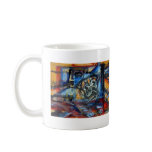Abstract pug window mug