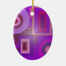 abstract purple art christmas ornament