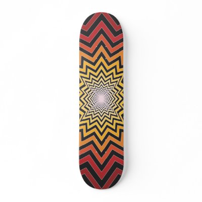Abstract Radial Design: Custom Skateboard by spiritswitchboard