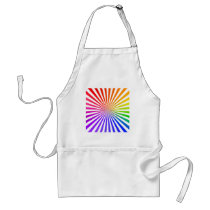 Abstract Radial Lines: Rainbow Apron