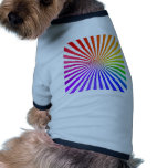 Abstract Radial Lines: Rainbow Dog Tee Shirt