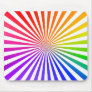 Abstract Radial Lines: Rainbow Mousepad