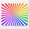 Abstract Radial Lines: Rainbow mousepads
