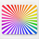 Abstract Radial Lines: Rainbow mousepads