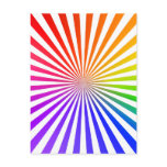 Abstract Radial Lines: Rainbow Post Cards