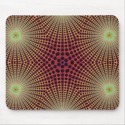 Abstract Radial Pattern: Mouse Pads by spiritswitchboard