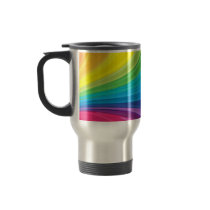 Abstract Rainbow Aluminium Travel Mug