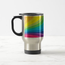 Abstract Rainbow Aluminium Travel Mug