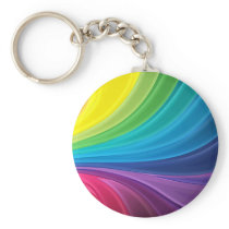 Abstract Rainbow Swirl Key Chain