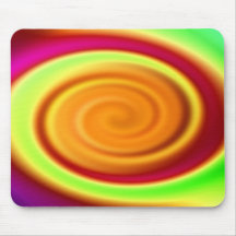 Abstract Rainbow Swirl Pattern Mousemat