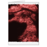 Abstract Red & Black Asian Tree Greeting Cards
