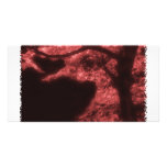 Abstract Red & Black Asian Tree photo cards