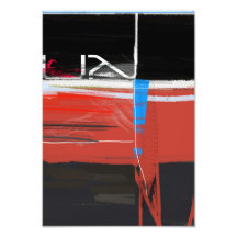Abstract Red Photo Print
