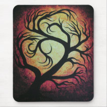 Abstract red tree mousepads