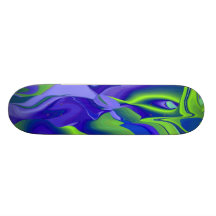 Abstract regenbogen in grün lila blau personalisierte skatedecks